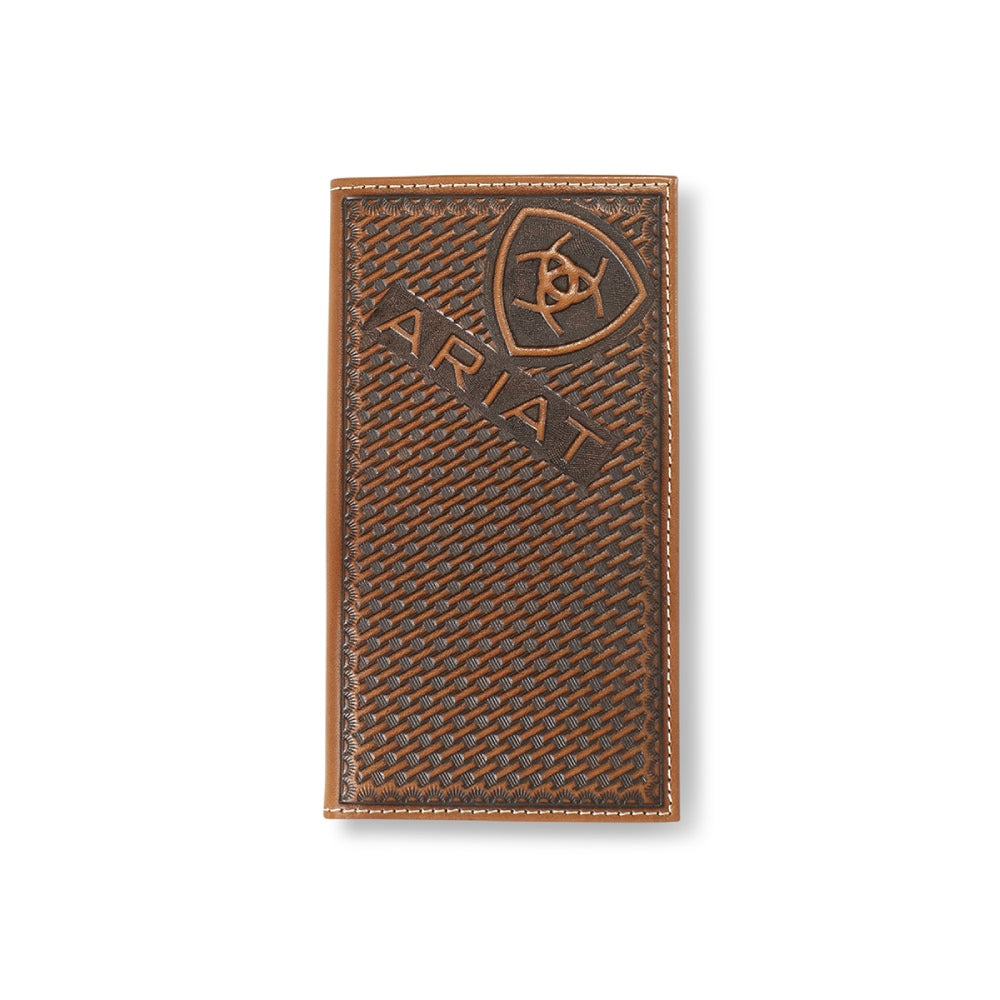 Ariat Mens Rodeo Brown Leather Wallet