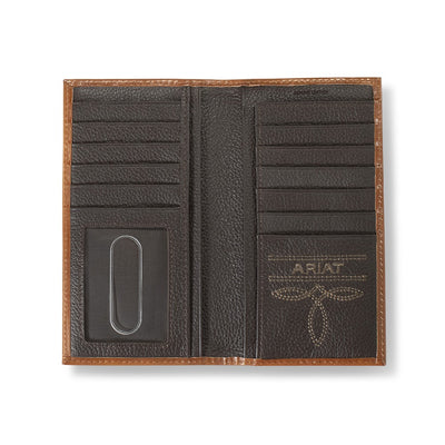 Ariat Mens Rodeo Brown Leather Wallet