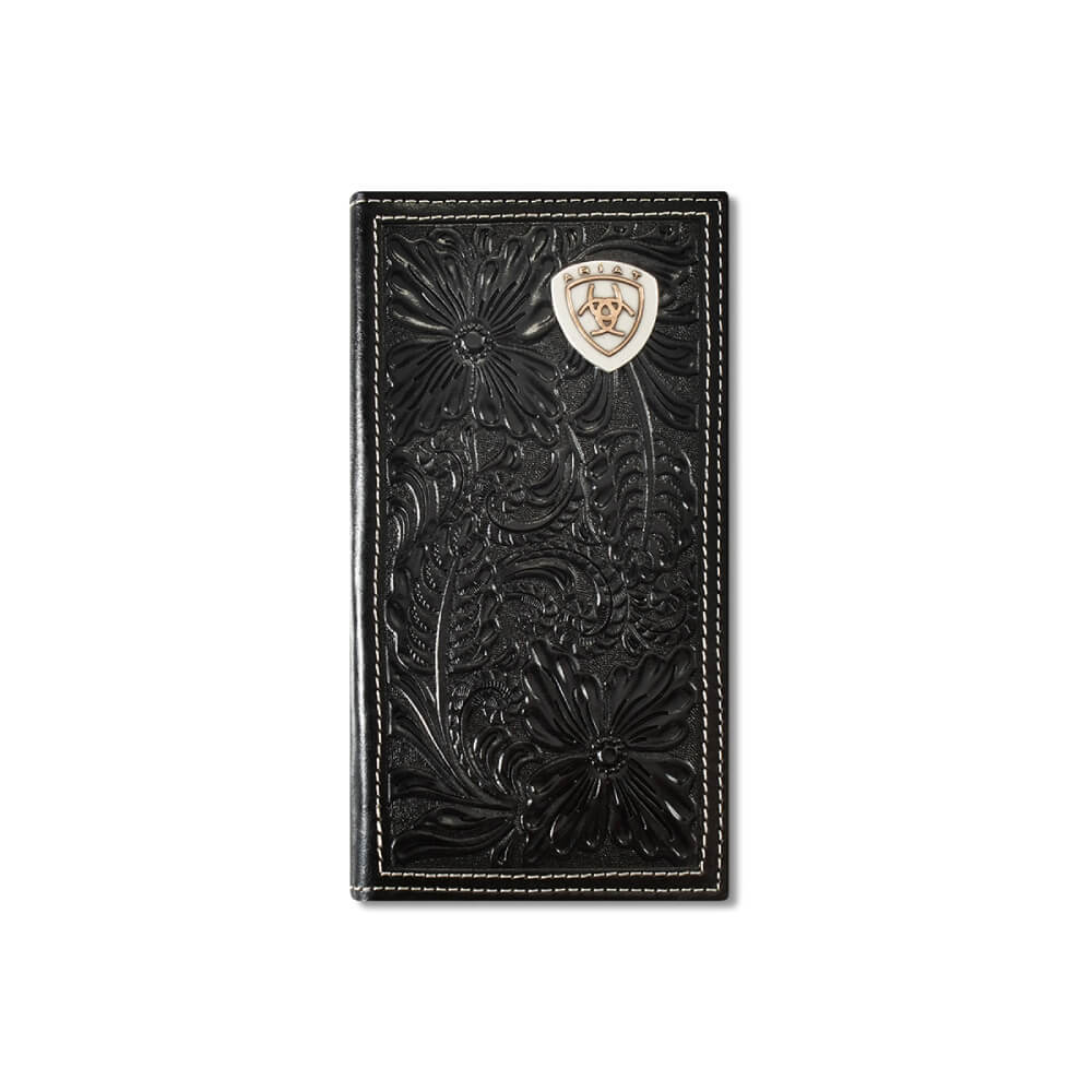 Ariat Mens Rodeo Floral Wallet Black - A3559701