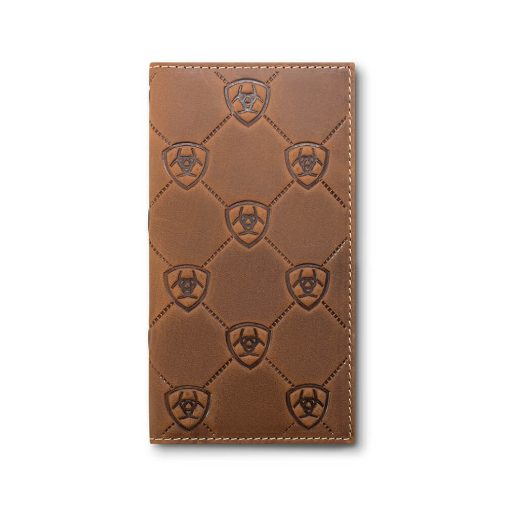 Ariat Mens Rodeo Leather Wallet Medium Brown - A3565644