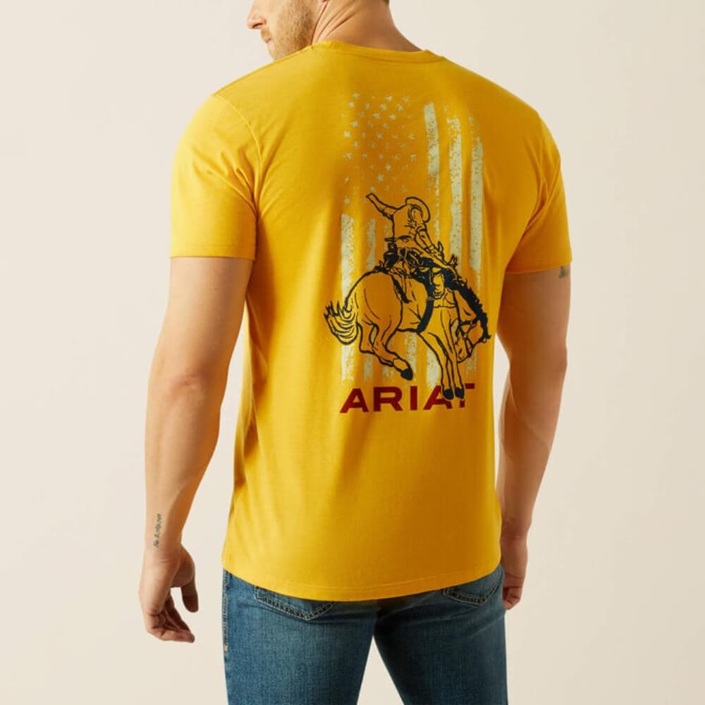 Ariat Mens Rodeo Proud T-Shirt Gold Heather