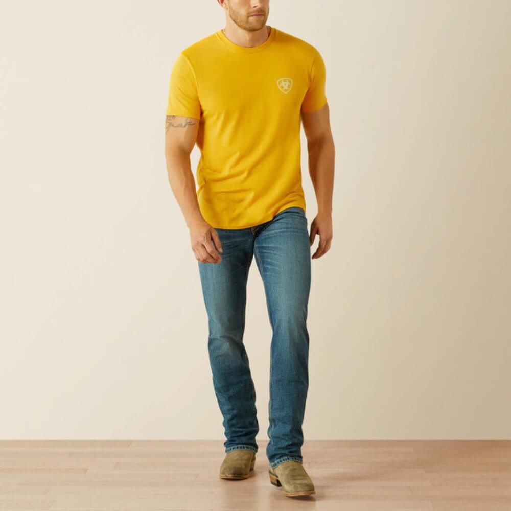 Ariat Mens Rodeo Proud T-Shirt Gold Heather