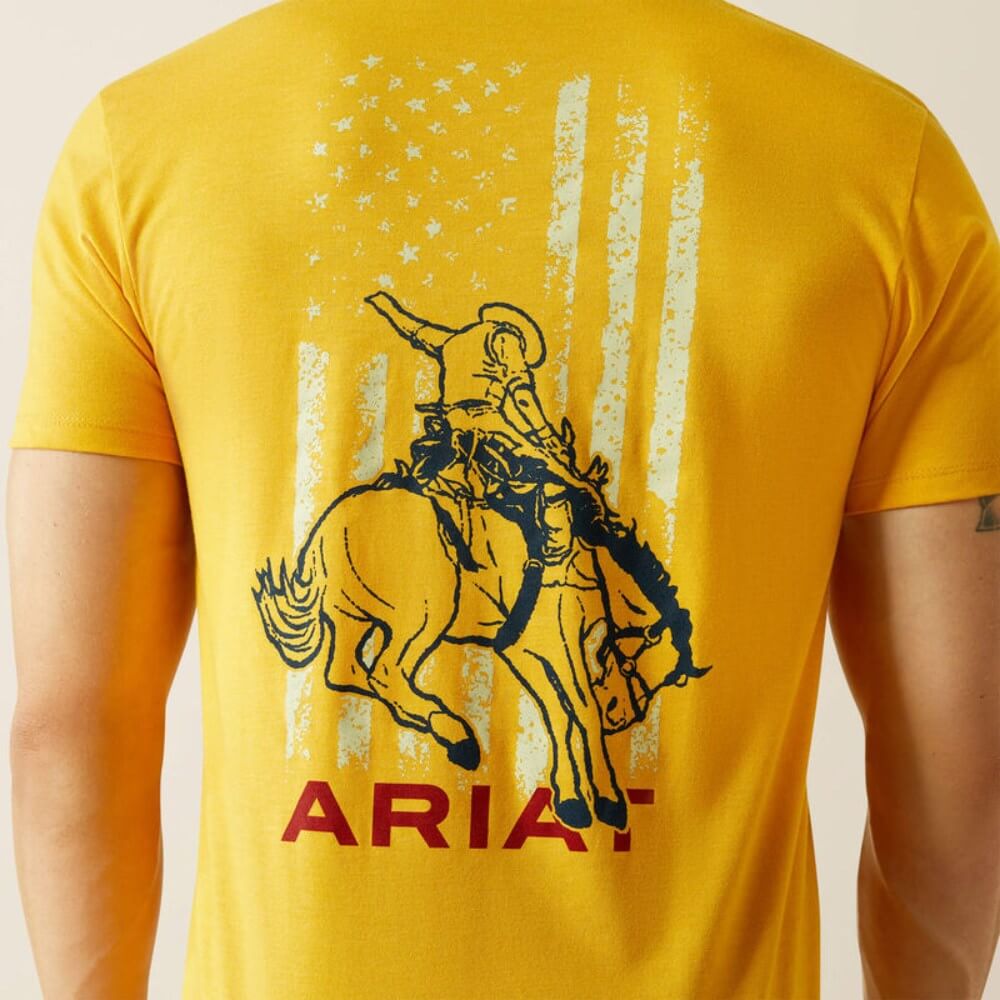 Ariat Mens Rodeo Proud T-Shirt Gold Heather