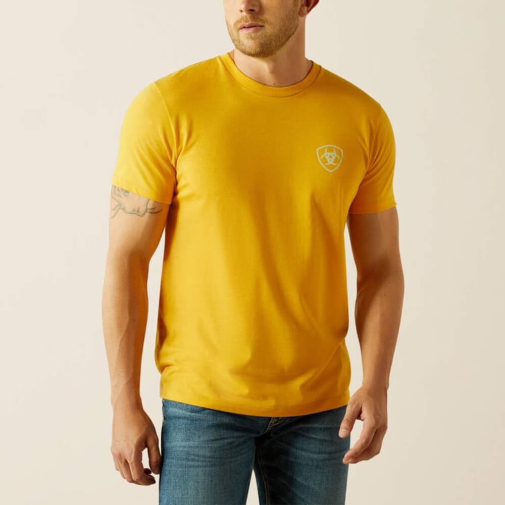 Ariat Mens Rodeo Proud T-Shirt Gold Heather - 10054772