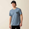 Ariat Mens Rope And Ride T-Shirt Light Denim - 10080588