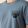 Ariat Mens Rope And Ride T-Shirt Light Denim - 10080588