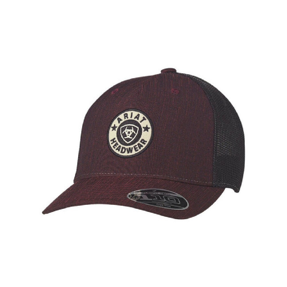 M&F Western Ariat Texas Oil Patch Cap – Grey With Embroidered Pump Jack & Red/White/Blue Texas Patch