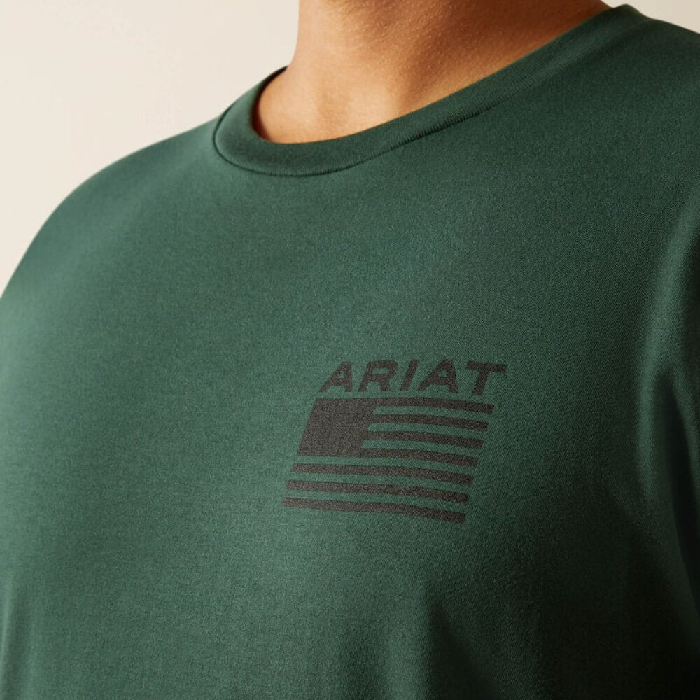 Ariat Mens Rustic Wood Flag T-Shirt
