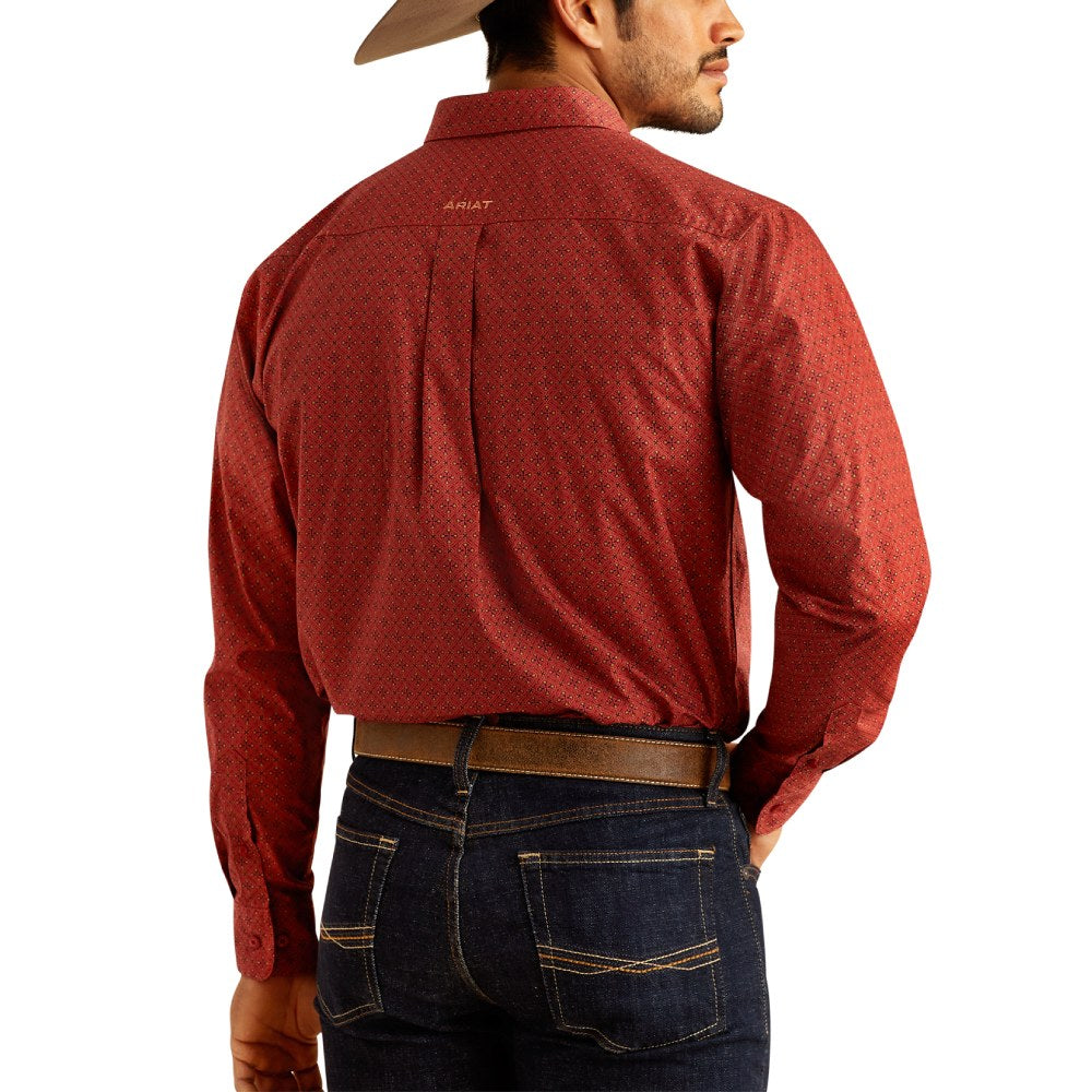 Ariat Mens Sanders Classic Fit Red Shirt