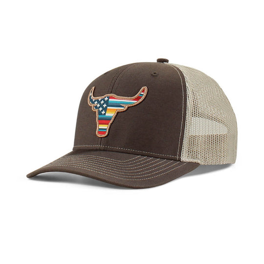 Ariat Mens Serape Steerhead Cap | Brown | Shop Online