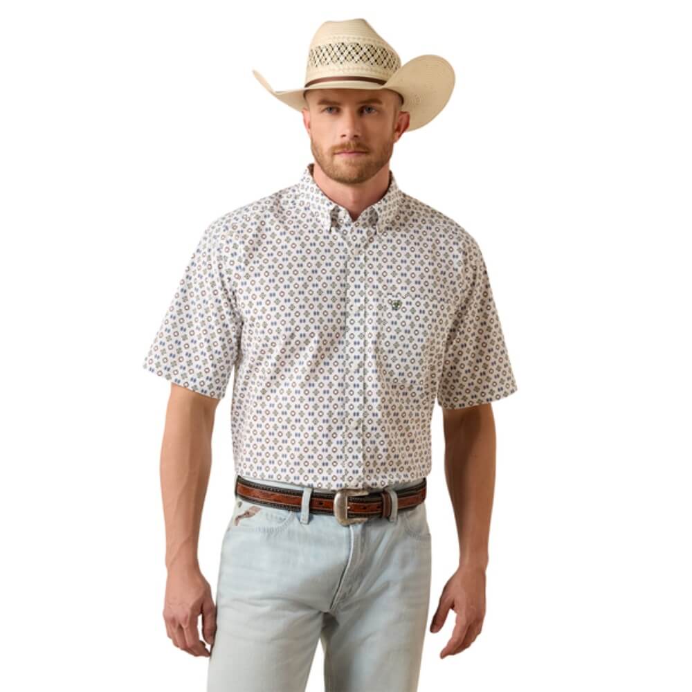 Ariat Mens Seton Classic Fit Shirt White - 10073528