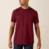 Ariat Mens Shell Game Classic Fit T-Shirt Maroon Banner - 10071158