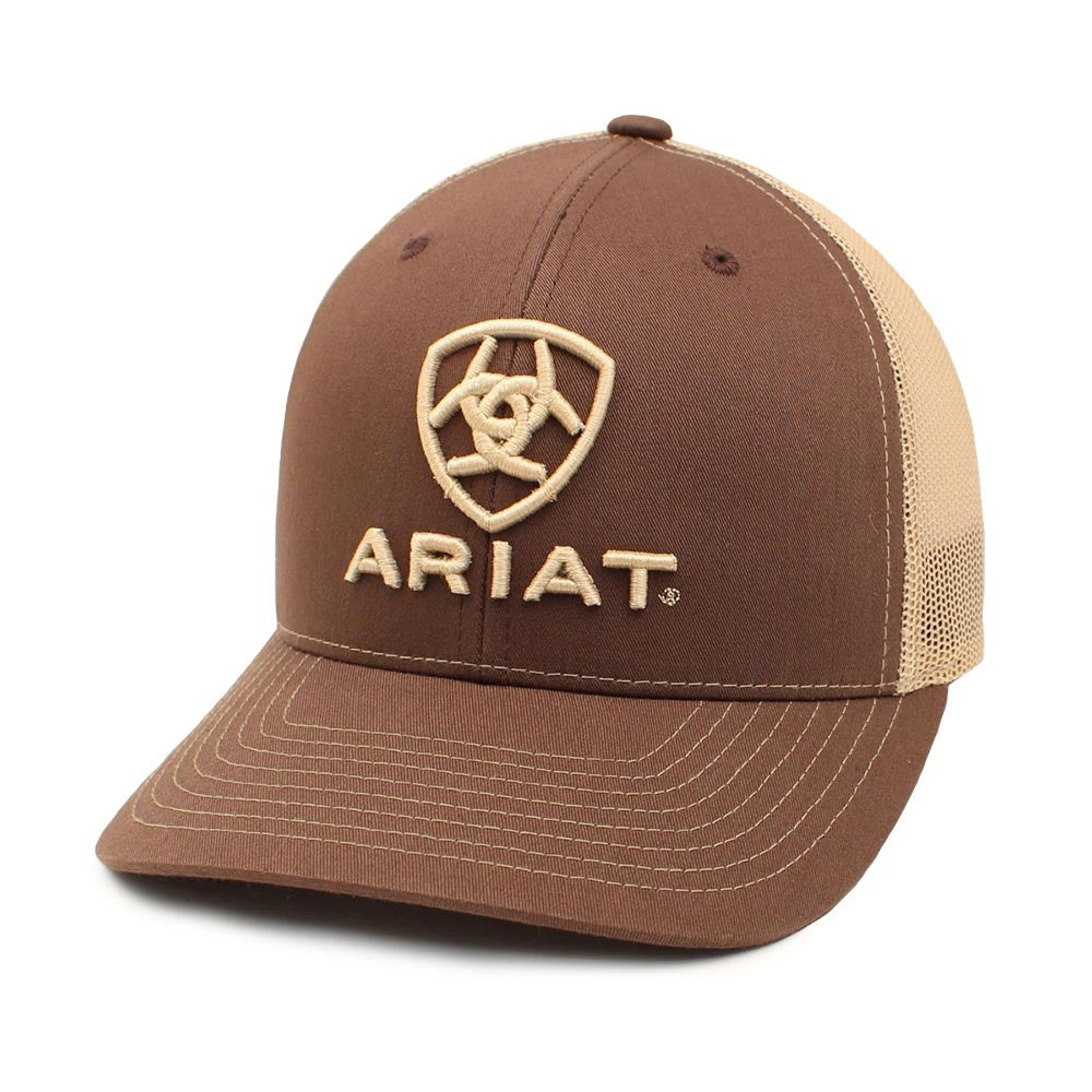 Ariat Mens Shield Logo Cap Brown - A300003102