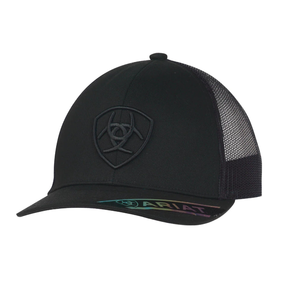 Ariat Mens Shield Logo Snapback Cap Black