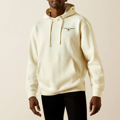 Ariat Mens Shield Steerhead Hoodie Oatmeal - 10062499