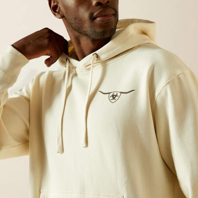 Ariat Mens Shield Steerhead Hoodie Oatmeal - 10062499