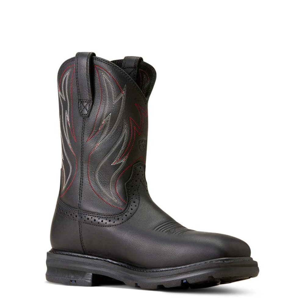 Ariat Mens Sierra Shock Shield Black Steel Toe Work Boots - 10046929