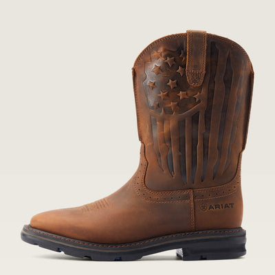Ariat Mens Sierra Shock Shield Patriot Western Work Boots