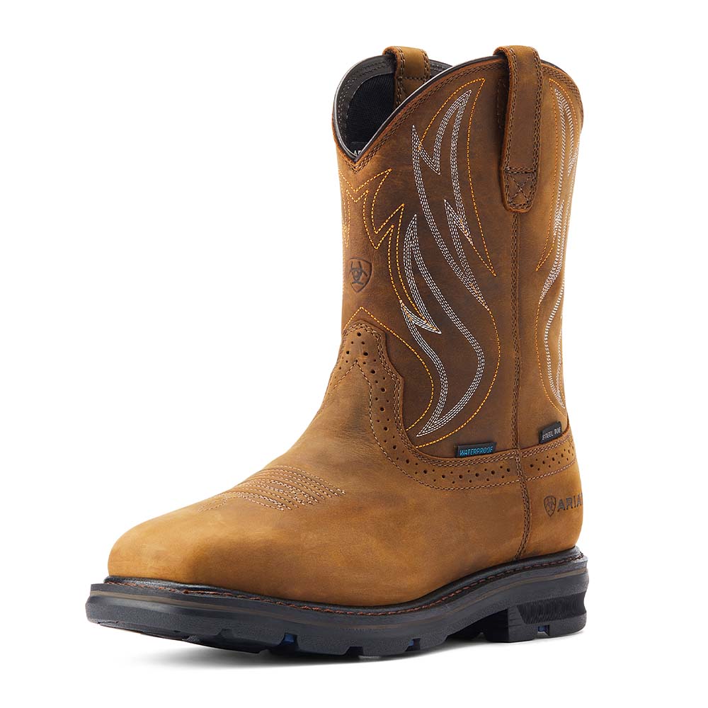 Ariat Mens Sierra Shock Shield Waterproof Western Steel Toe Work Boots - 10044544