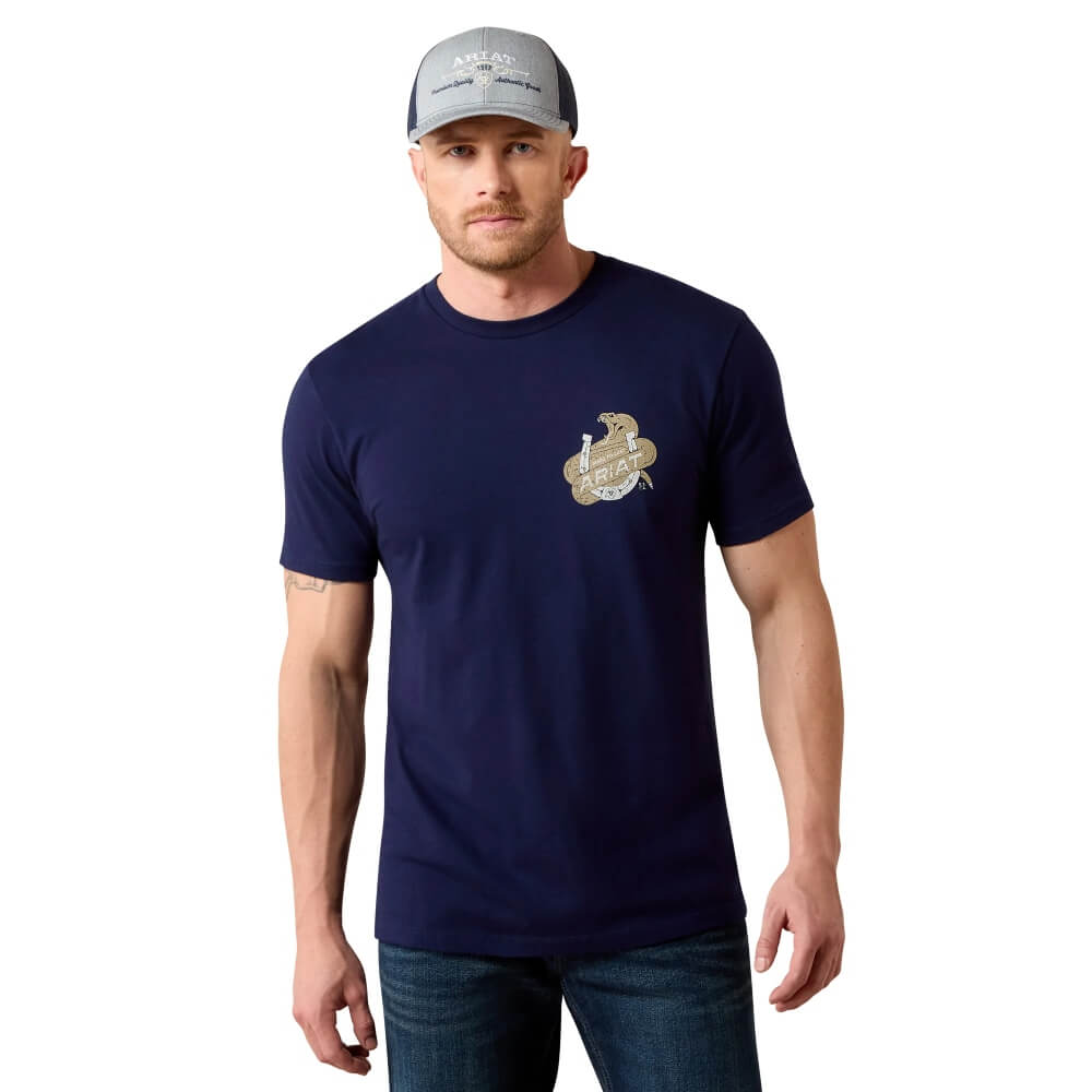Ariat Mens Snake Bite T-Shirt Classic Blue - 10079664