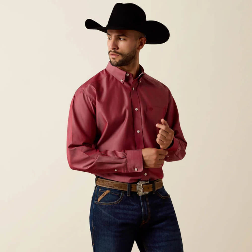 Ariat Mens Solid Pinpoint Oxford Shirt - 10073476