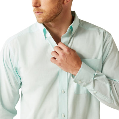 Ariat Mens Solid Slub Classic Fit Shirt