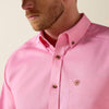 Ariat Mens Solid Twill Classic Fit Shirt Pink - 10016692