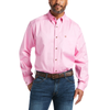 Ariat Mens Solid Twill Classic Fit Shirt Pink - 10016692