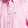 Ariat Mens Solid Twill Classic Fit Shirt Pink - 10016692