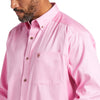 Ariat Mens Solid Twill Classic Fit Shirt Pink - 10016692