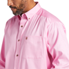 Ariat Mens Solid Twill Classic Fit Shirt Pink - 10016692