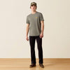 Ariat Mens Southwest Cross Badge T-Shirt Castor Grey - 10080732