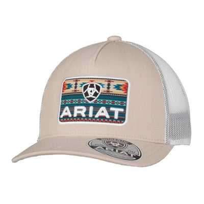 Ariat Mens Southwest Logo Patch Cap Beige - A300085831