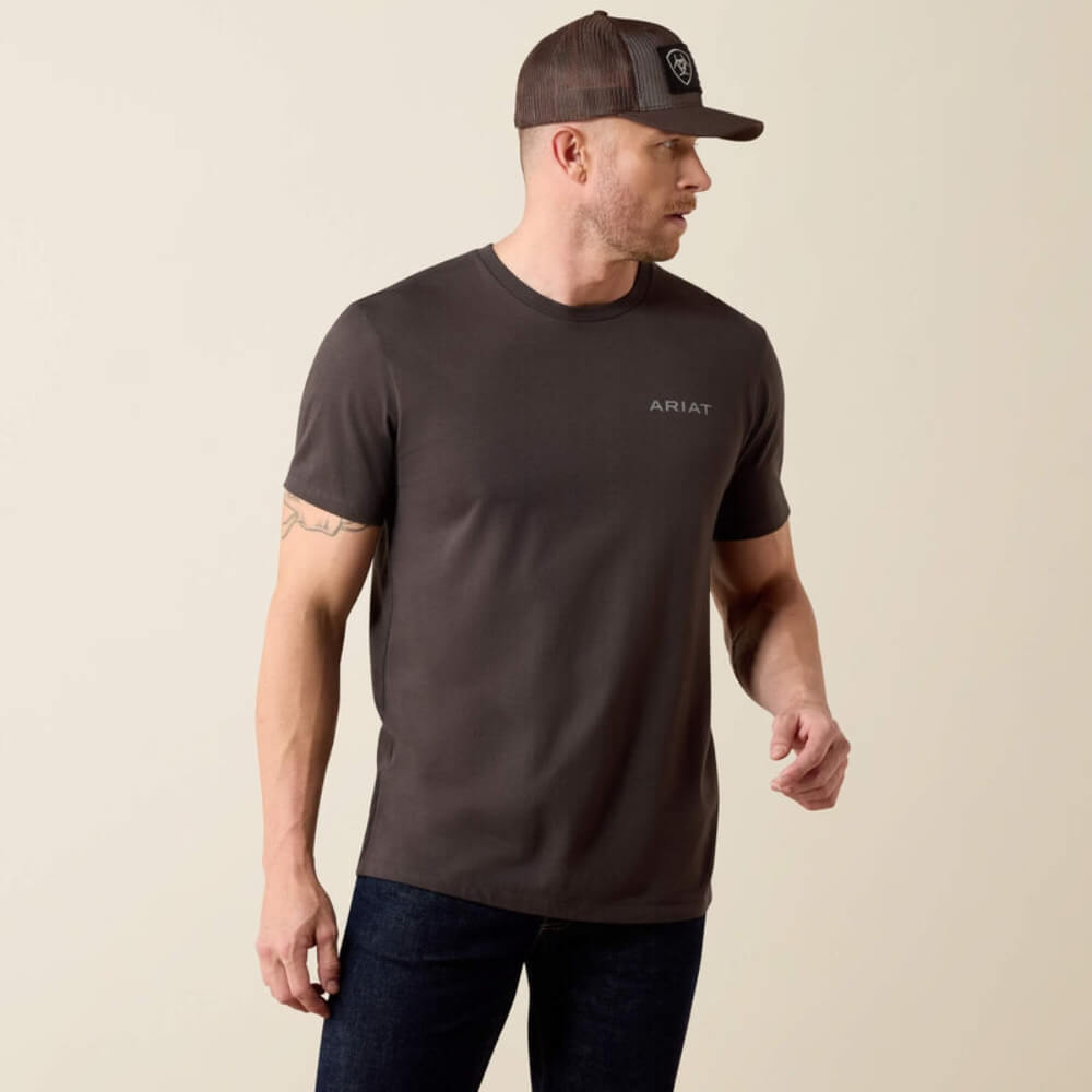 Ariat Mens Southwest Mountain Man T-Shirt Vintage Black - 10062951