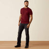 Ariat Mens Southwest Stamper T-Shirt Crimson Black Heather - 10079657