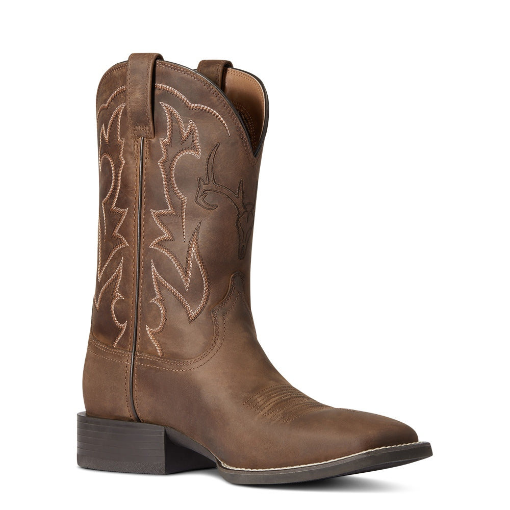 ARIAT Bottes western de sport à bout carré pour homme, Aspect vieilli marron., 44 EU Weit ARIAT Bottes western de sport à bout carré pour homme, Aspect vieilli marron., 44 EU Weit