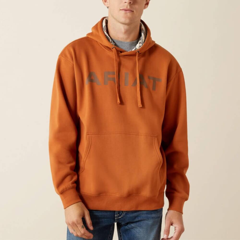 Ariat Mens Stitch Shield Logo Hoodie Adobe - 10062493