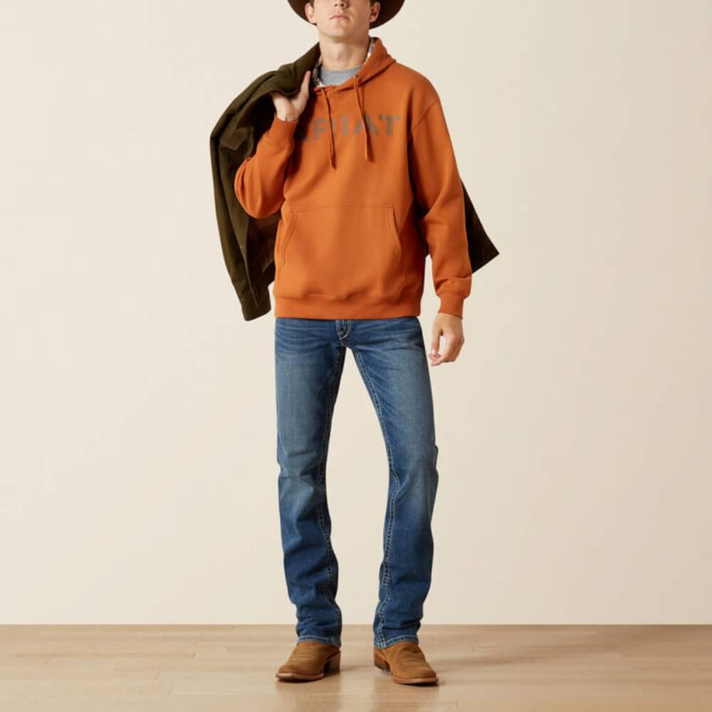 Ariat Mens Stitch Shield Logo Hoodie Adobe - 10062493