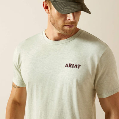 Ariat Mens Straight Shooter T-Shirt Oatmeal Heather - 10062412