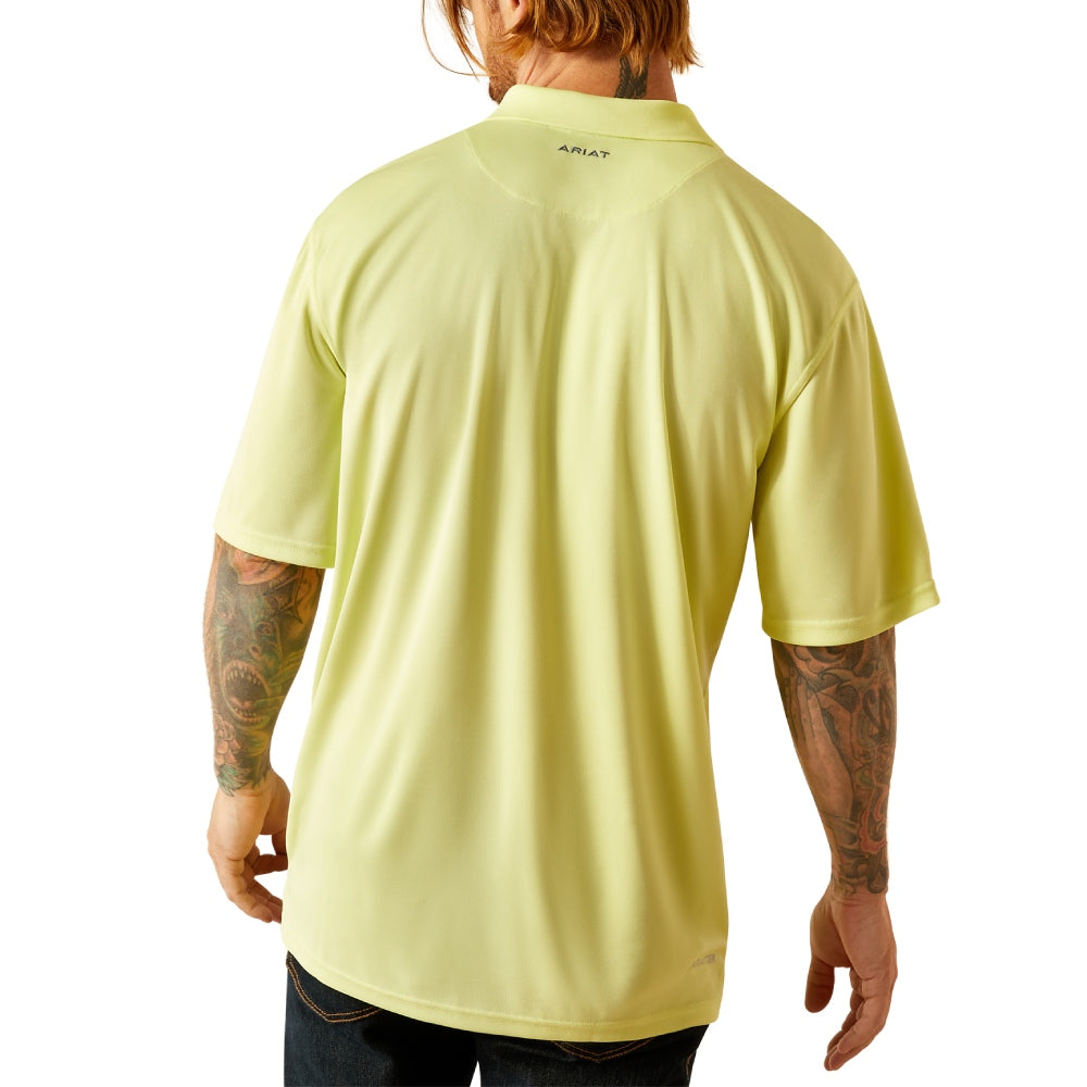 Ariat Mens TEK  Polo Shirt Lime - 10055254
