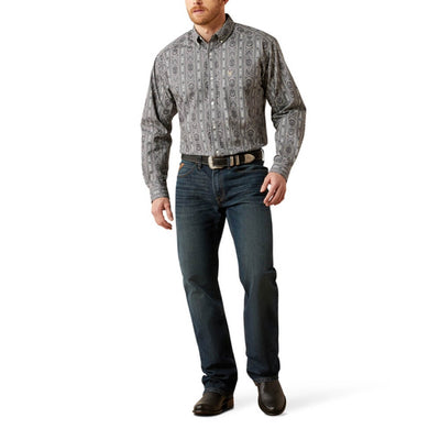 Ariat Mens Tatum Classic Fit Print Shirt Grey - 10065852