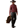Ariat Mens Team Dutton Classic Fit Shirt Ketchup Paisley - 10079371