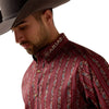 Ariat Mens Team Dutton Classic Fit Shirt Ketchup Paisley - 10079371