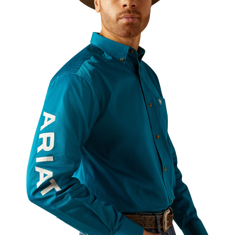 Ariat Mens Team Logo Dark Teal Shirt 