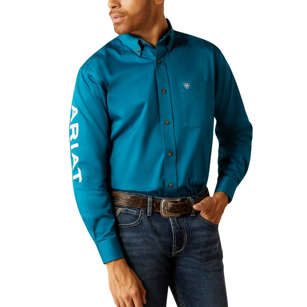 Ariat Mens Team Logo Dark Teal Shirt 