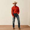 Ariat Mens Team Logo Lightweight Twill Classic Fit Shirt Paprika - 10073663