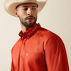 Ariat Mens Team Logo Lightweight Twill Classic Fit Shirt Paprika - 10073663