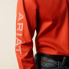 Ariat Mens Team Logo Lightweight Twill Classic Fit Shirt Paprika - 10073663