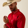 Ariat Mens Team Logo Lightweight Twill Fitted Shirt Tango Red - 10073653