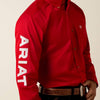 Ariat Mens Team Logo Lightweight Twill Fitted Shirt Tango Red - 10073653